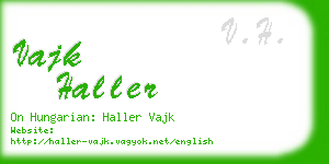 vajk haller business card